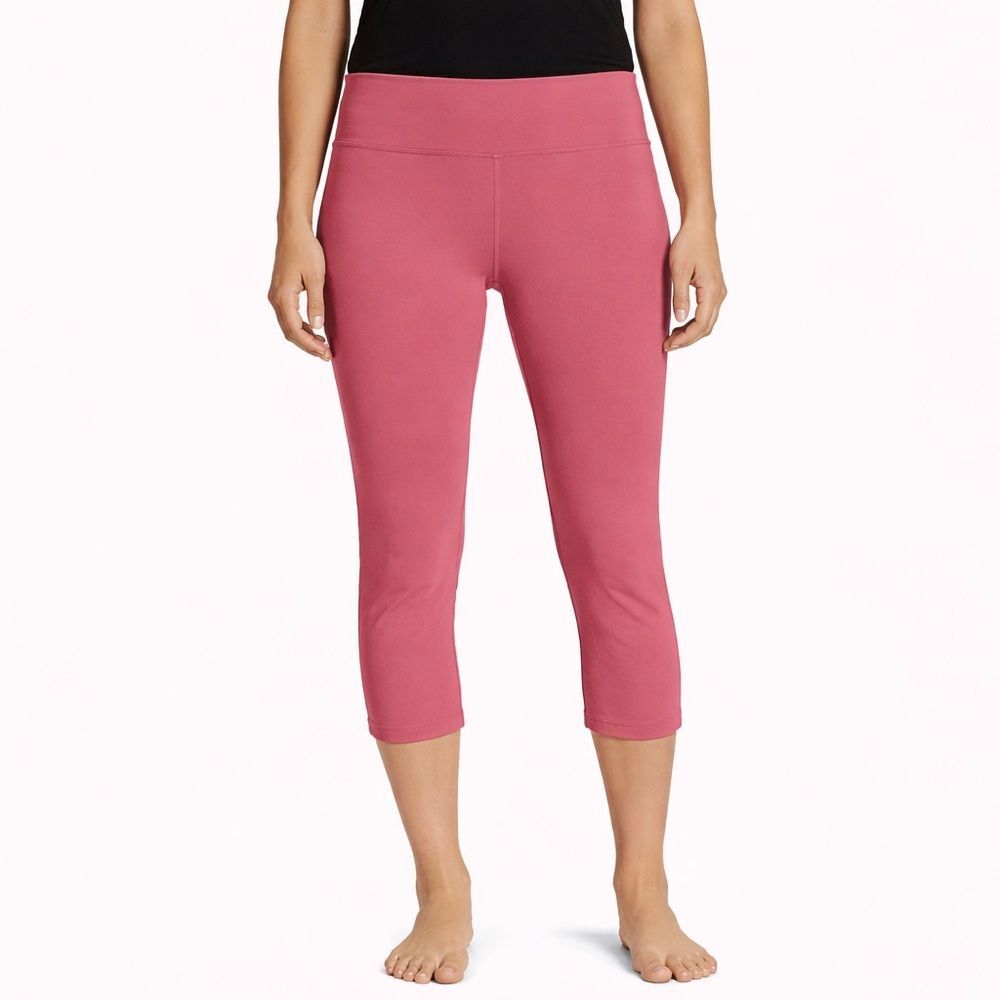 Yogalicious Lux Coral Pink Capris Leggings Medium